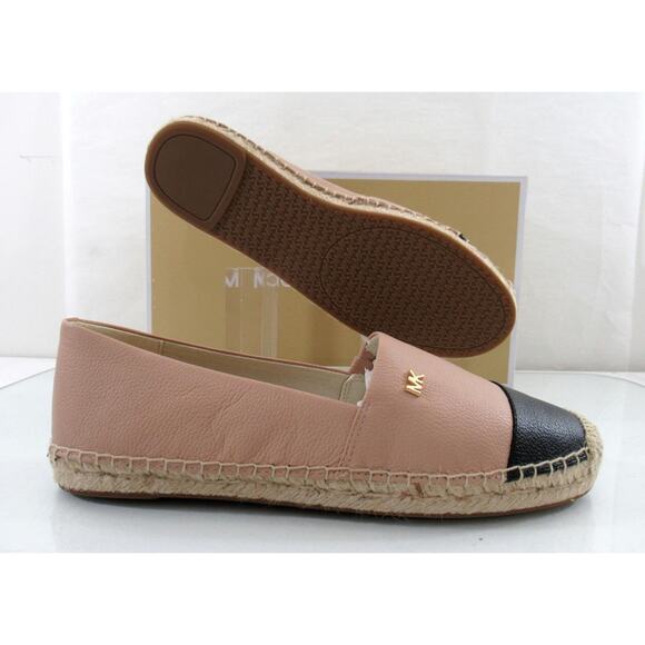 Michael Kors Kendrick Slip On Espadrille Flat Shoes MK Logo Oyster Black - Picture 6 of 6